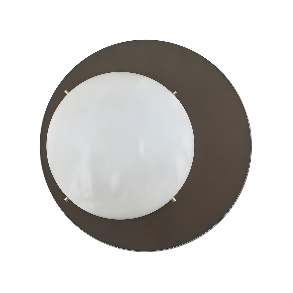 Lunara 1 Light Round Alabaster Wall Light – Matte Black