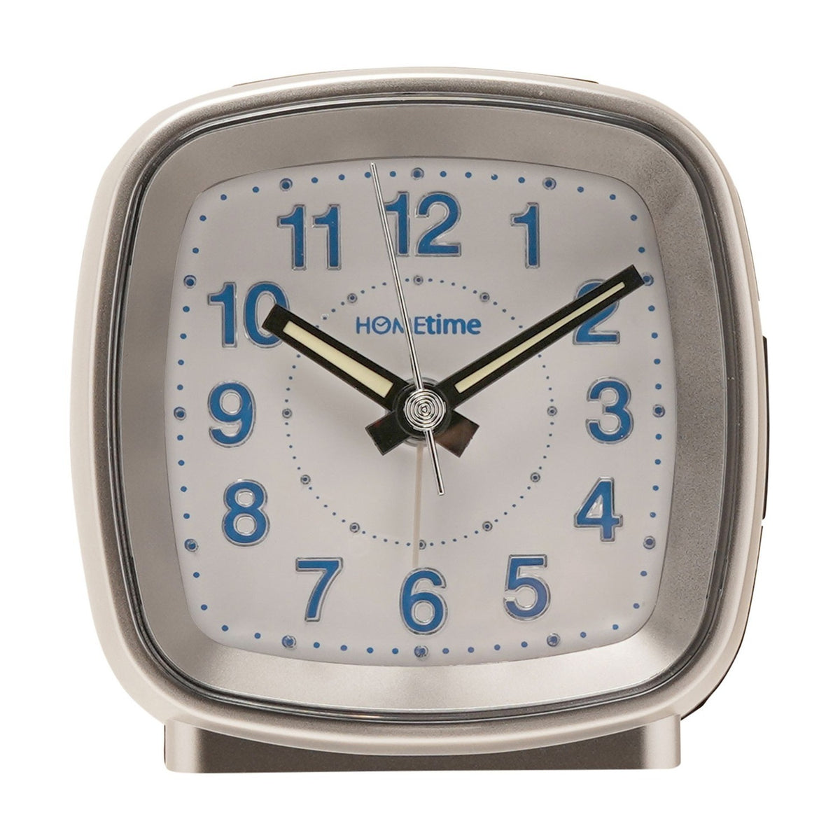 Cushion Silent Sweep Crescendo Plastic Alarm Clock - Silver