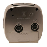 Cushion Silent Sweep Crescendo Plastic Alarm Clock - Silver