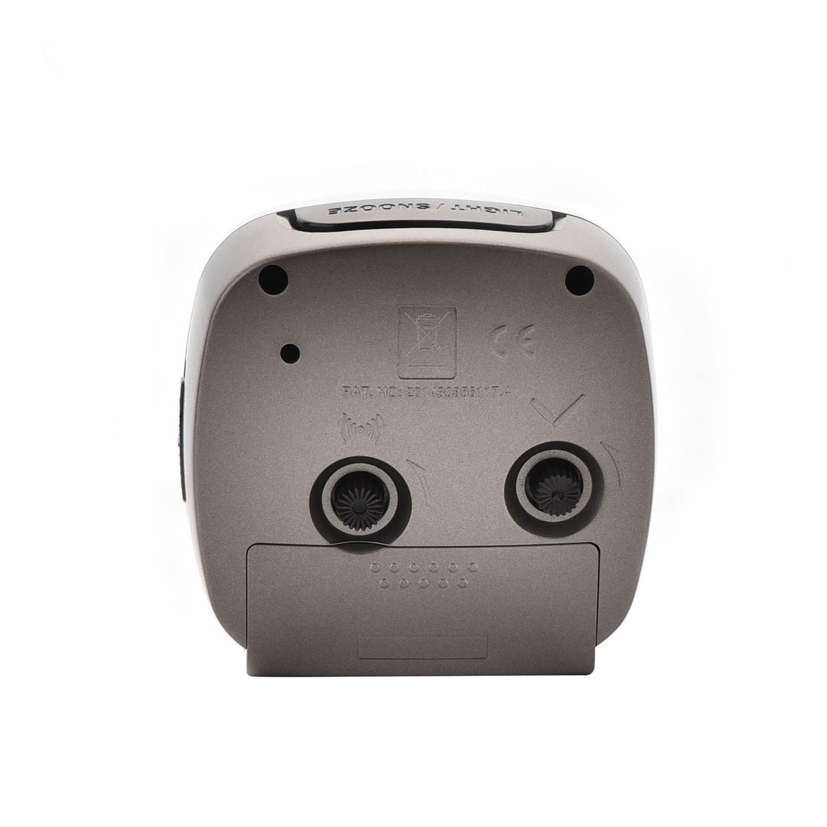 Cushion Silent Sweep Crescendo Plastic Alarm Clock - Silver