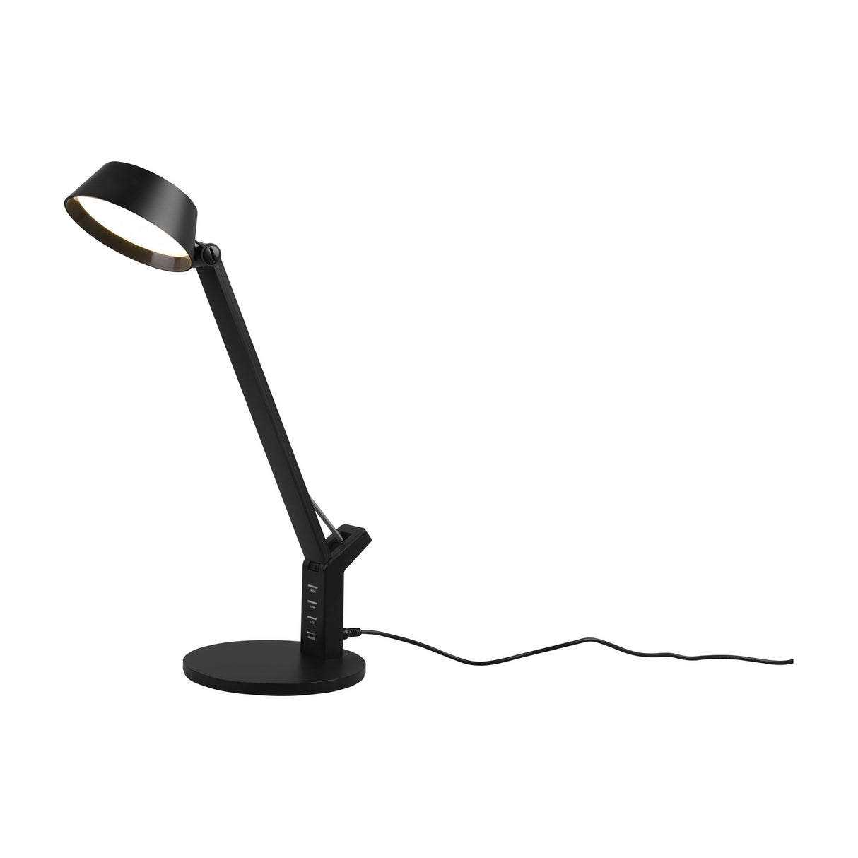 Ava LED USB Dome Table Lamp – Matt Black