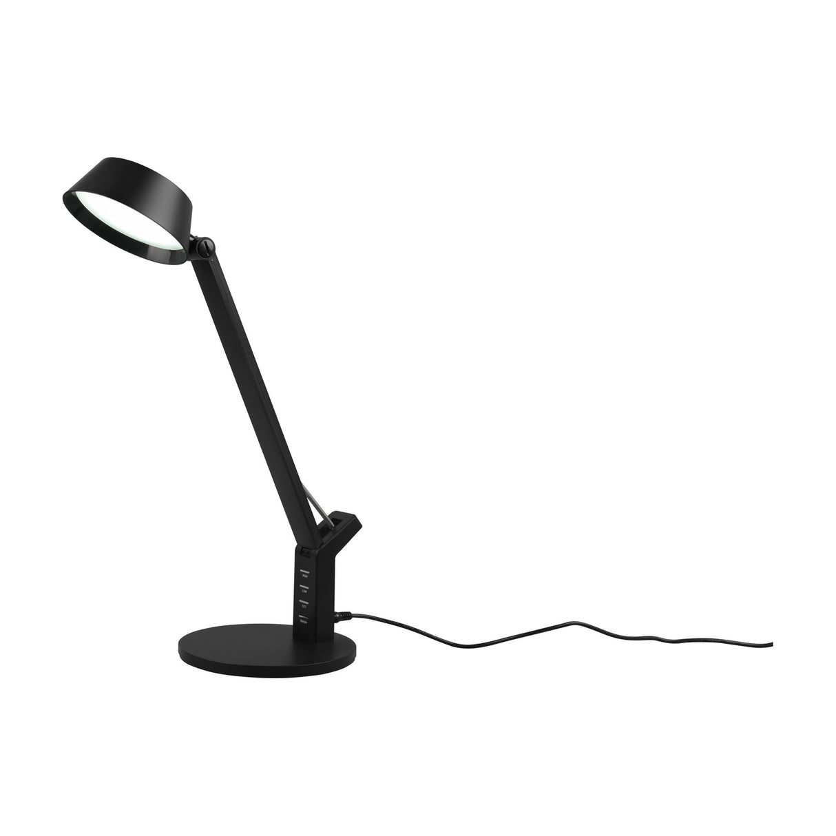 Ava LED USB Dome Table Lamp – Matt Black