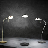 Monza LED White Table Lamp – Satin Nickel