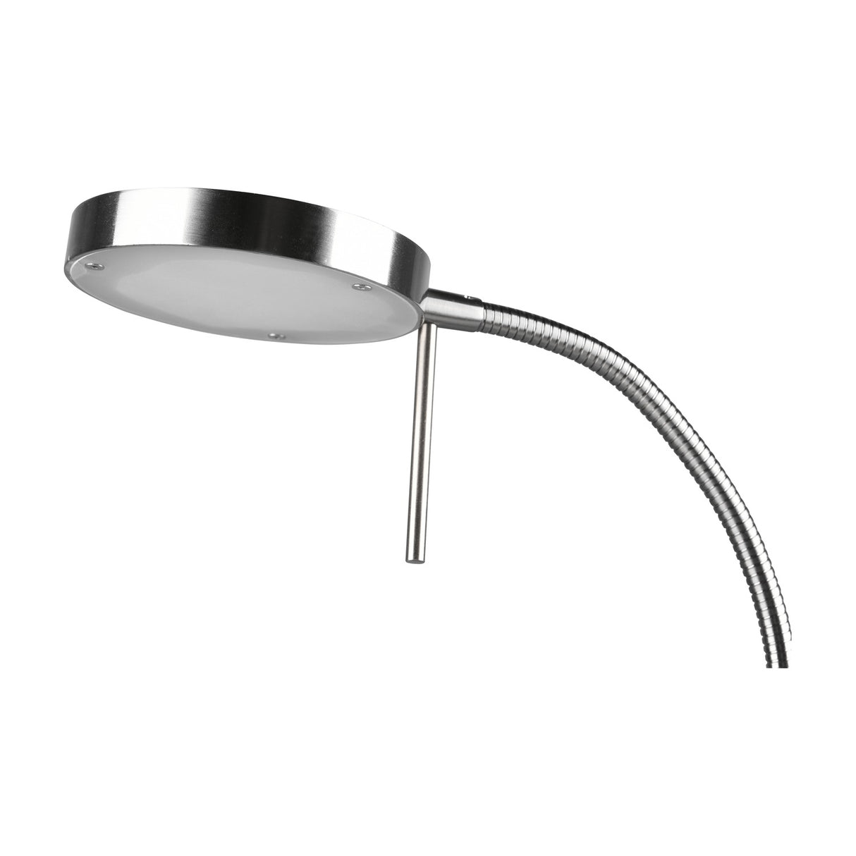 Monza LED White Table Lamp – Satin Nickel