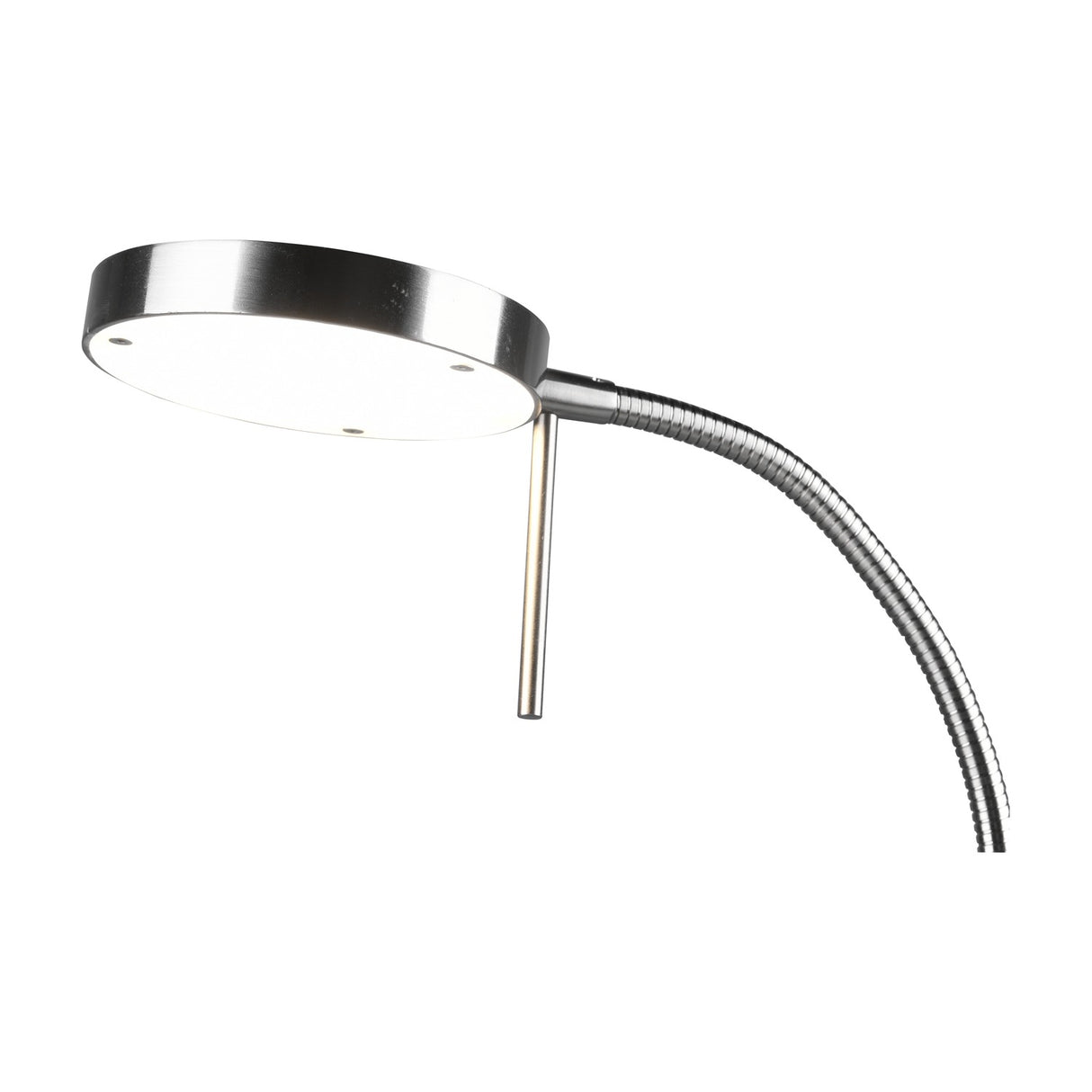 Monza LED White Table Lamp – Satin Nickel