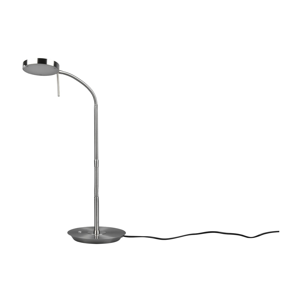 Monza LED White Table Lamp – Satin Nickel