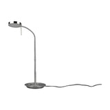 Monza LED White Table Lamp – Satin Nickel