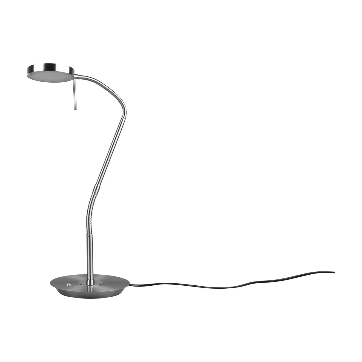 Monza LED White Table Lamp – Satin Nickel