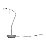 Monza LED White Table Lamp – Satin Nickel
