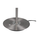 Monza LED White Table Lamp – Satin Nickel