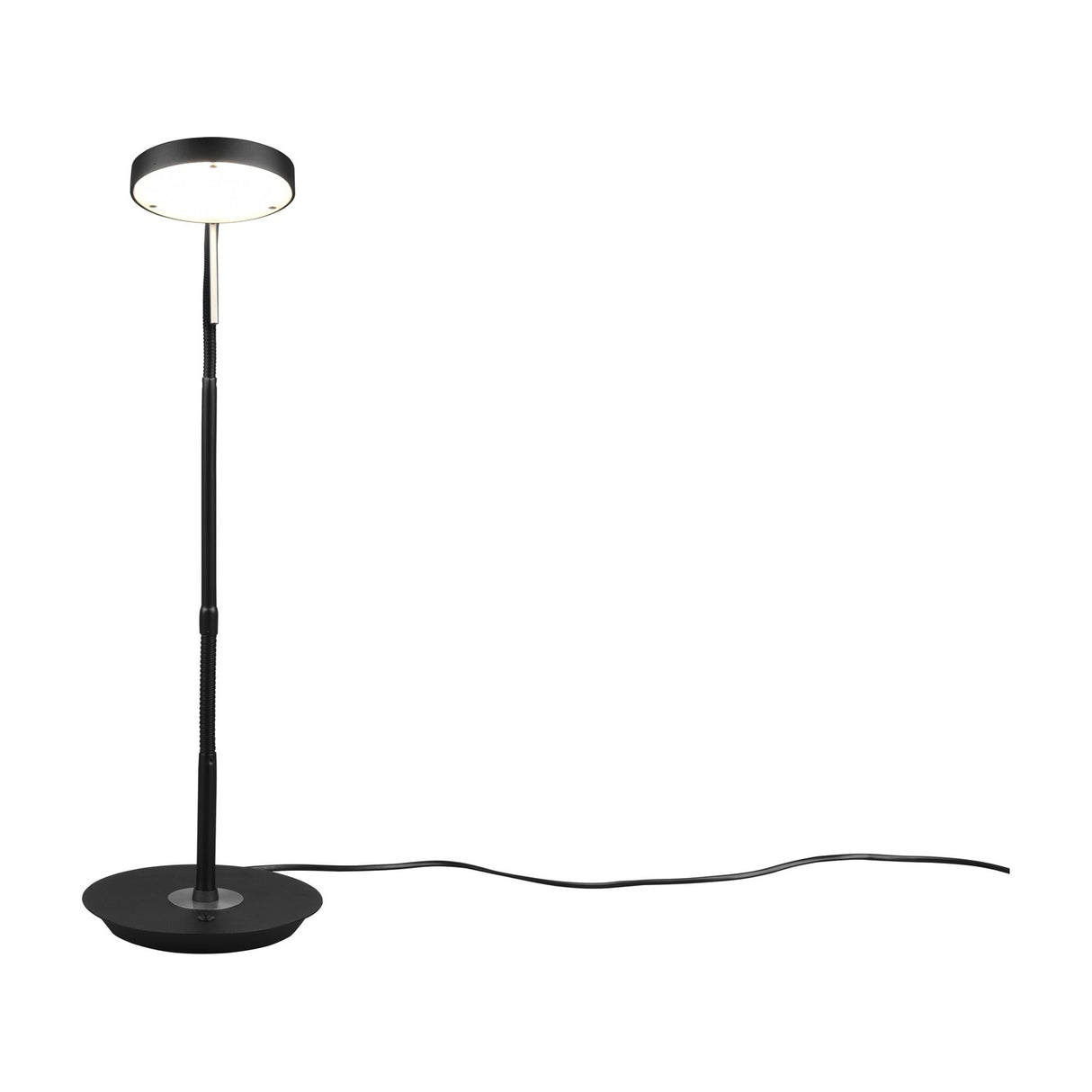 Monza LED Disc Table Lamp – Matt Black