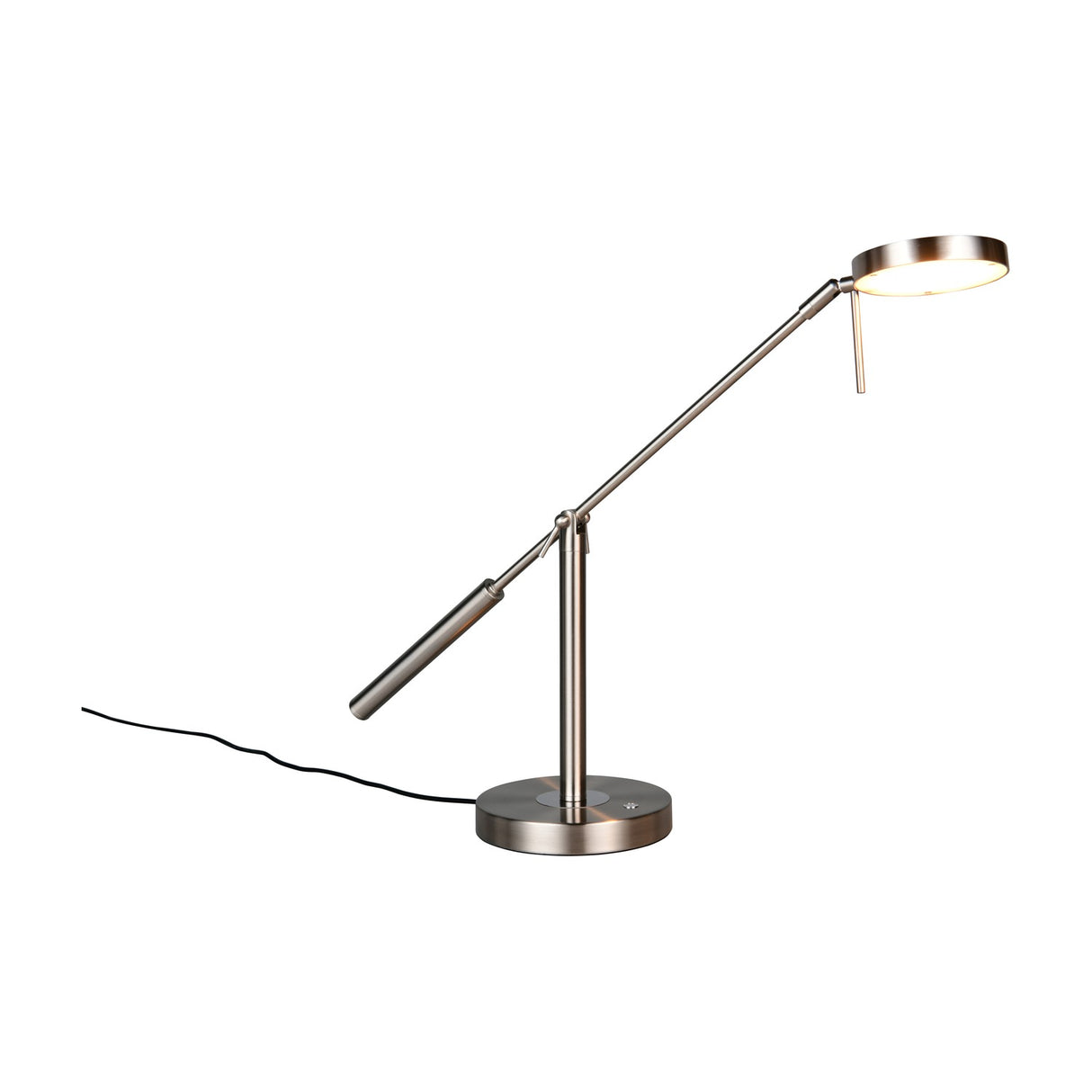 Monza LED Silver Table Lamp – Satin Nickel