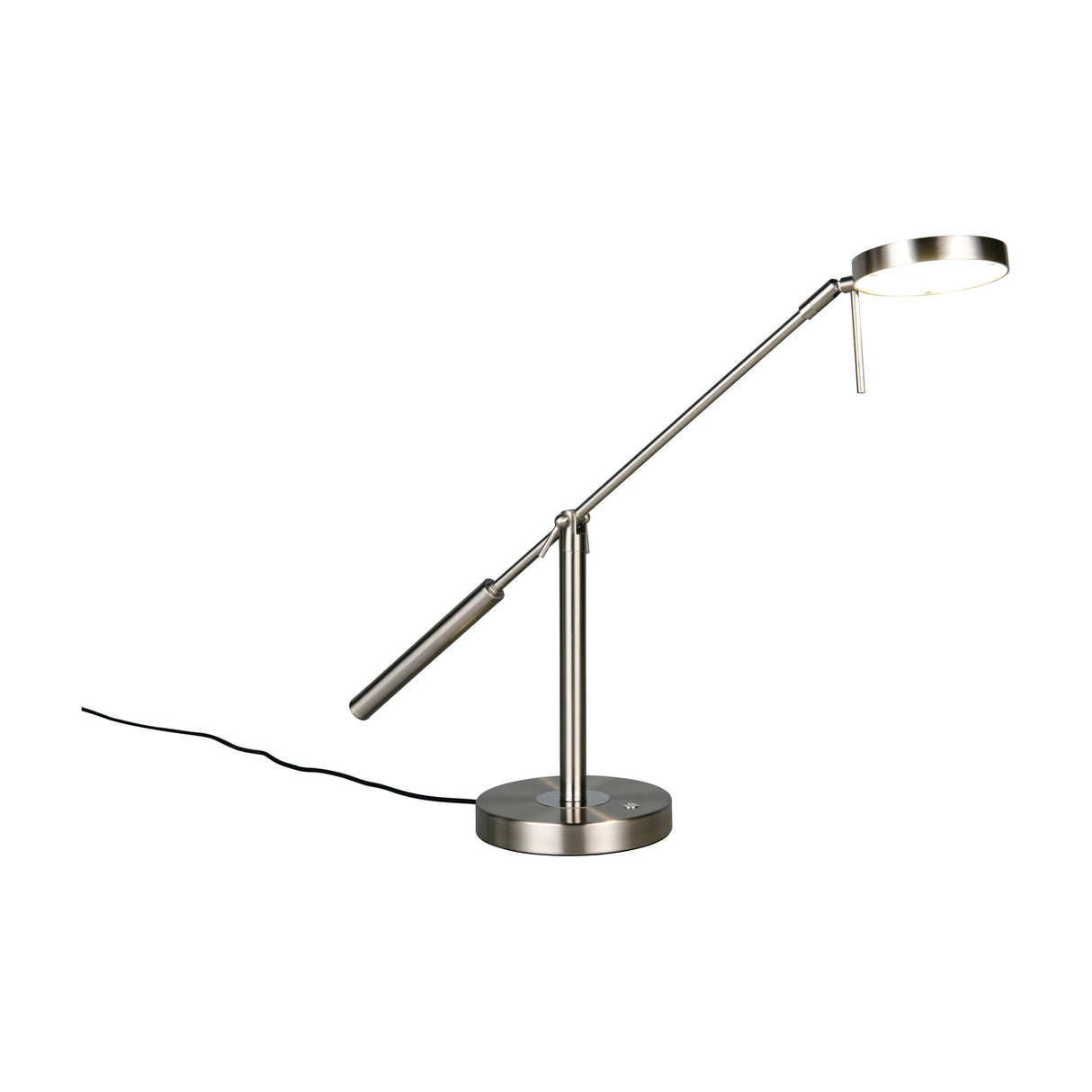 Monza LED Silver Table Lamp – Satin Nickel