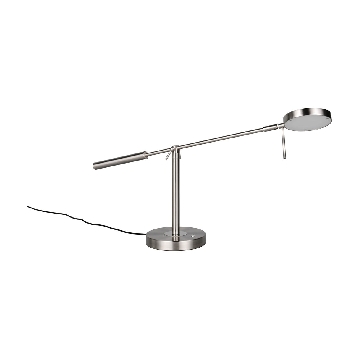 Monza LED Silver Table Lamp – Satin Nickel