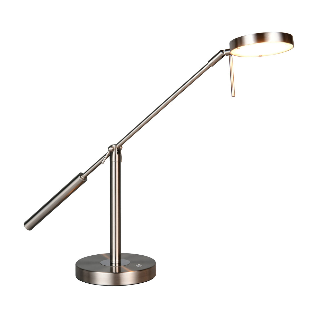 Monza LED Silver Table Lamp – Satin Nickel