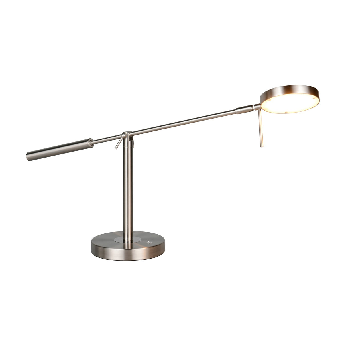 Monza LED Silver Table Lamp – Satin Nickel