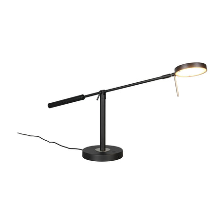 Monza LED Ring Table Lamp – Matt Black