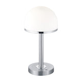 Berlin LED Glass Table Lamp – Satin Nickel