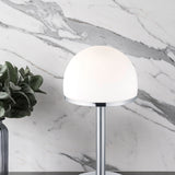 Berlin LED Glass Table Lamp – Satin Nickel