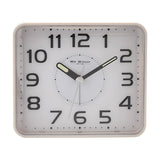 Plastic Alarm Clock with Dual Indicating Light System - White