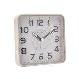 Plastic Alarm Clock with Dual Indicating Light System - White