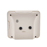 Plastic Alarm Clock with Dual Indicating Light System - White