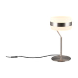 Dios LED Glass Table Lamp – Satin Nickel