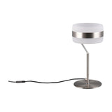Dios LED Glass Table Lamp – Satin Nickel