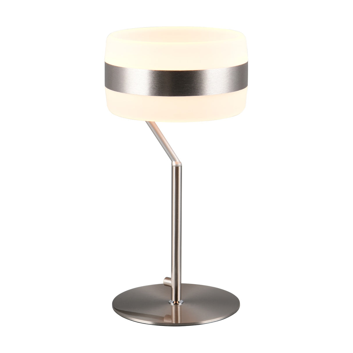 Dios LED Glass Table Lamp – Satin Nickel