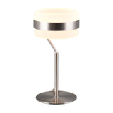 Dios LED Glass Table Lamp – Satin Nickel