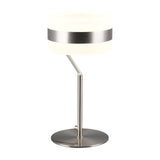 Dios LED Glass Table Lamp – Satin Nickel