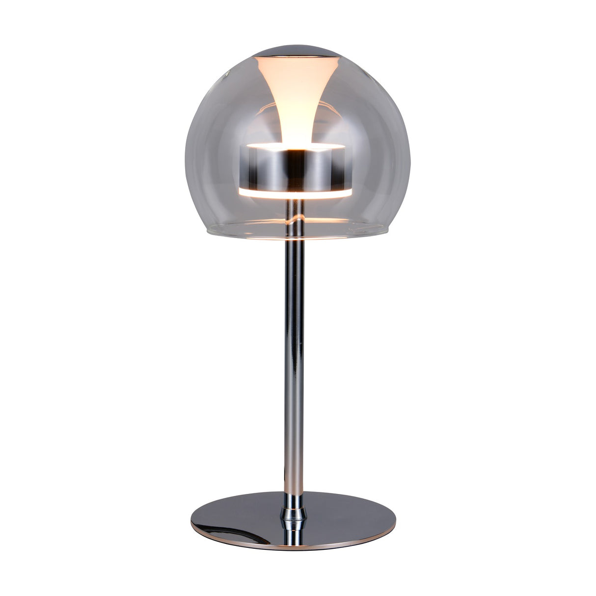 Flynt LED Glass Table Lamp – Chrome