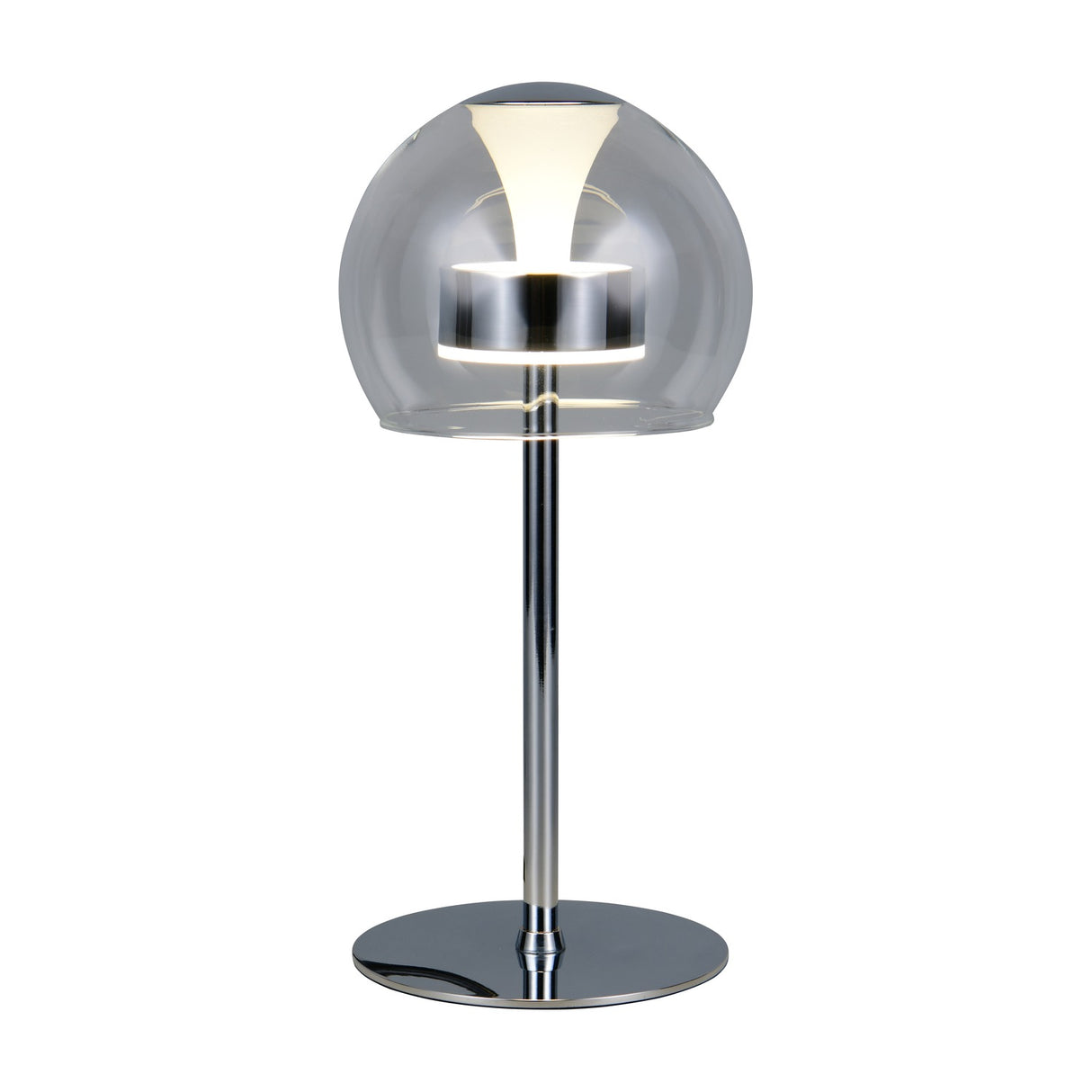 Flynt LED Glass Table Lamp – Chrome