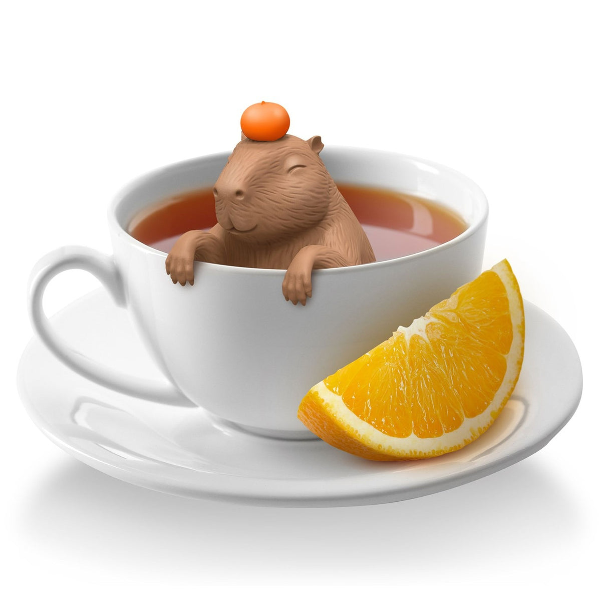 Capybarahhh Hanging Capybara Plastic Tea Infuser - Brown