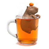 Capybarahhh Hanging Capybara Plastic Tea Infuser - Brown