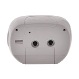 Oval Silent Plastic Alarm Clock with Light & Snooze - White