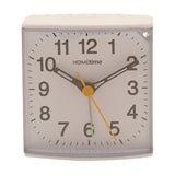 Plastic Alarm Clock with Light, Snooze, Silent Sweep - White
