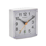 Plastic Alarm Clock with Light, Snooze, Silent Sweep - White