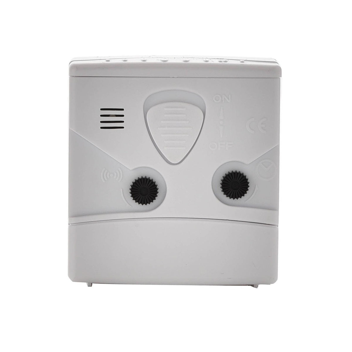 Plastic Alarm Clock with Light, Snooze, Silent Sweep - White