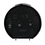 Round Plastic Alarm Clock with Illuminated Button - Black & White
