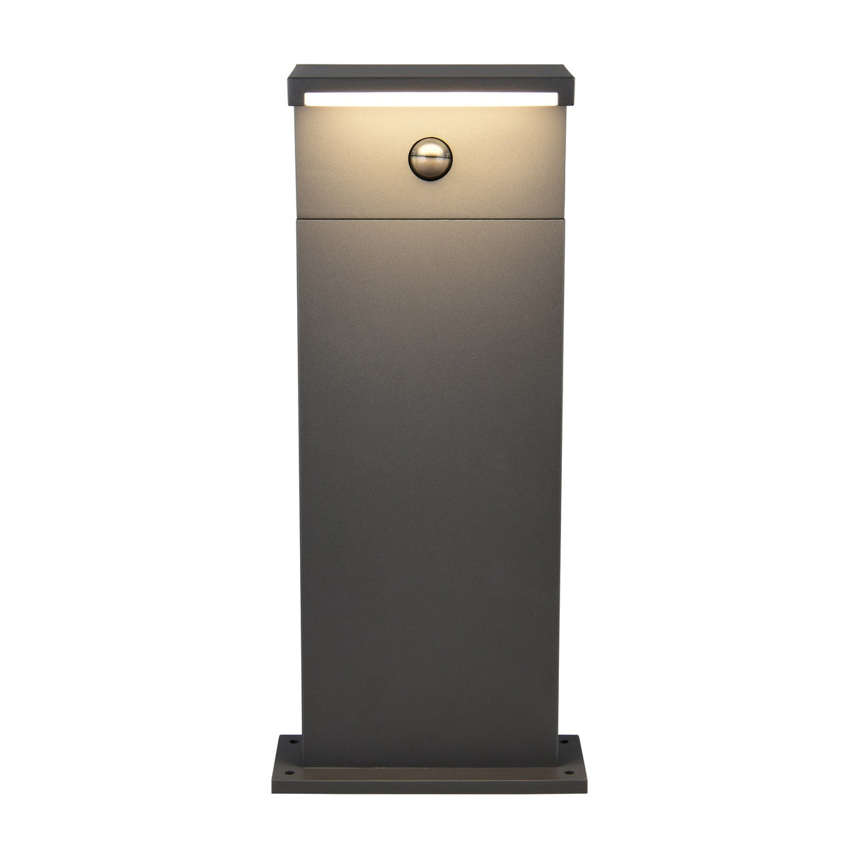 Ravi LED Grey PIR Outdoor Lamp Post – Anthracite