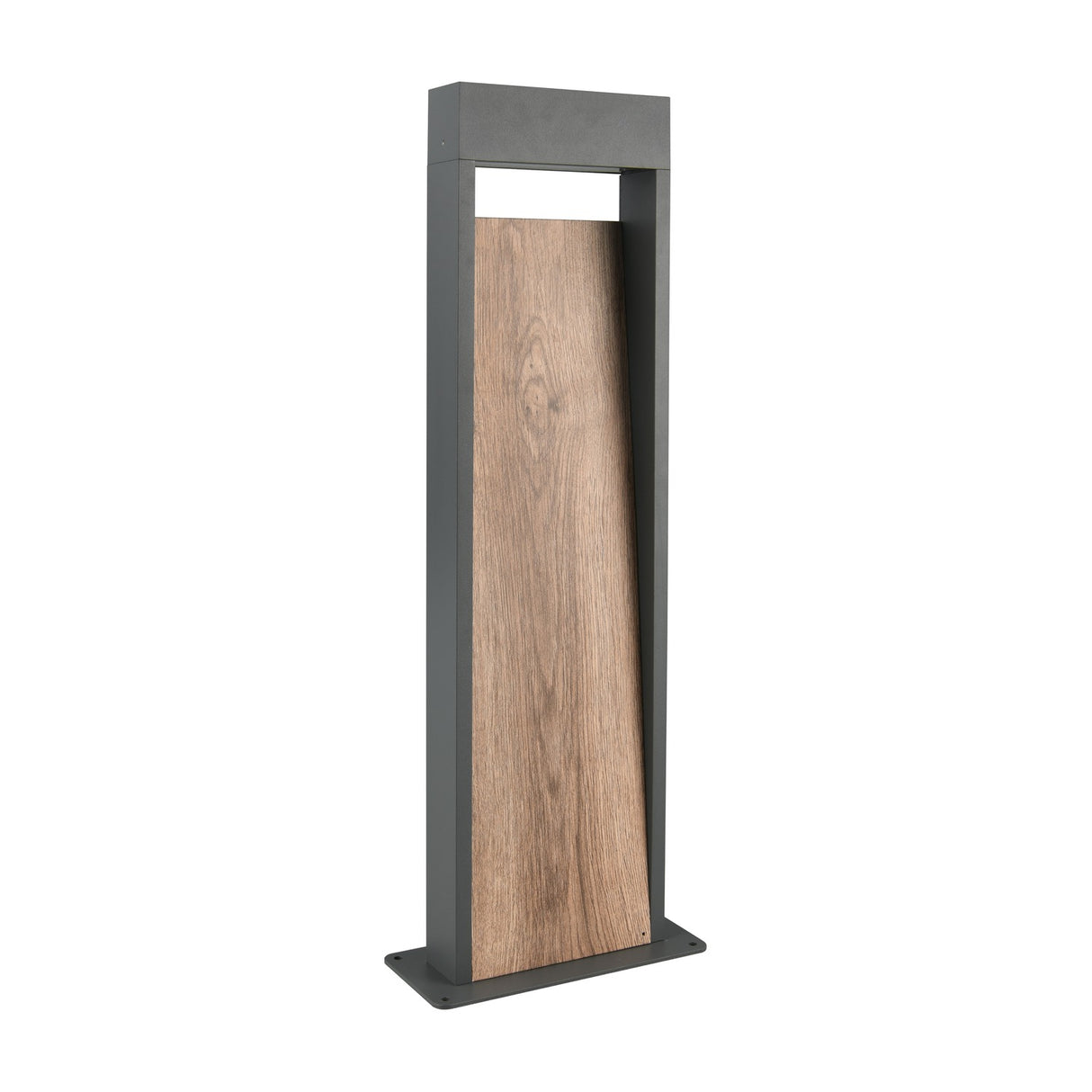 Salmon LED Linear Outdoor Lamp Post – Wood Effect