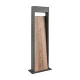 Salmon LED Linear Outdoor Lamp Post – Wood Effect