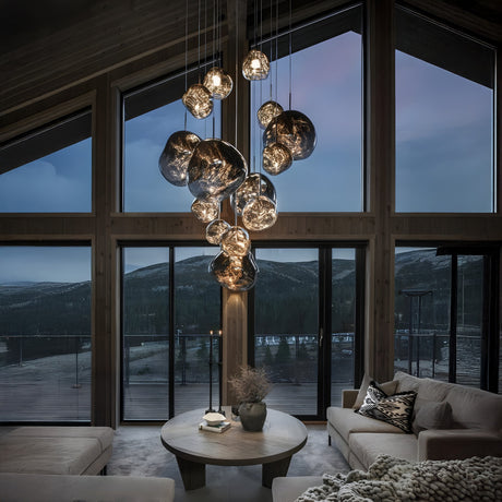 Lava Medium LED Pendant Light - Silver