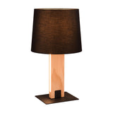 Rahul 2 Light Wooden Table Lamp – Matt Black