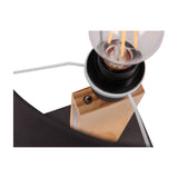Rahul 2 Light Wooden Table Lamp – Matt Black