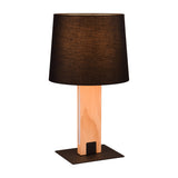 Rahul 2 Light Wooden Table Lamp – Matt Black