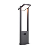 Malawi Solar LED Grey PIR Lamp Post – Anthracite