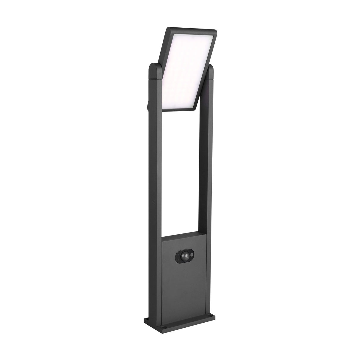 Malawi Solar LED Grey PIR Lamp Post – Anthracite