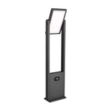 Malawi Solar LED Grey PIR Lamp Post – Anthracite